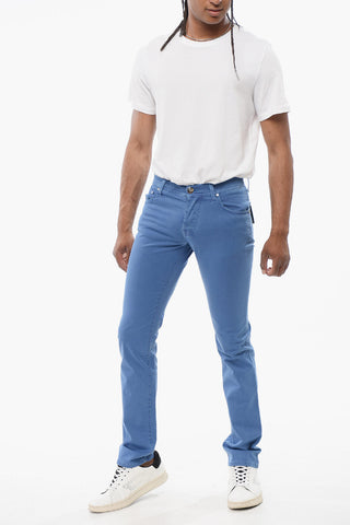 ID LUXURY DENIM Embroidered Tone-on-Tone Jeans