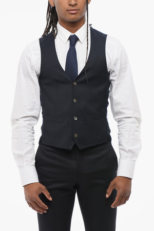 Virgin Wool Waistcoat CERIM.ACADEMY with Back Martingale