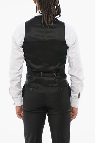 Fresco Wool Waistcoat with Welt Pockets