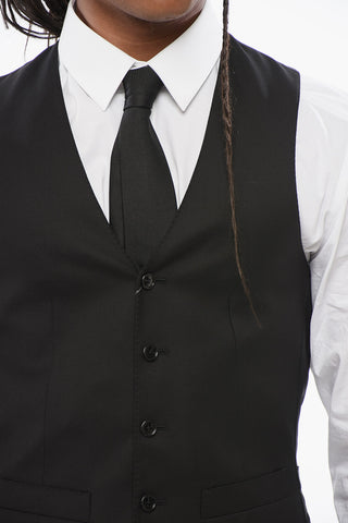 Fresco Wool Waistcoat with Welt Pockets