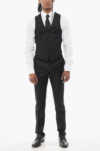 Fresco Wool Waistcoat with Welt Pockets