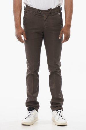 Pantaloni Chino in Misto Lino