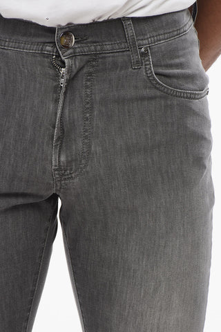 ID Slim-Fit Jeans with 15cm Stone Wash