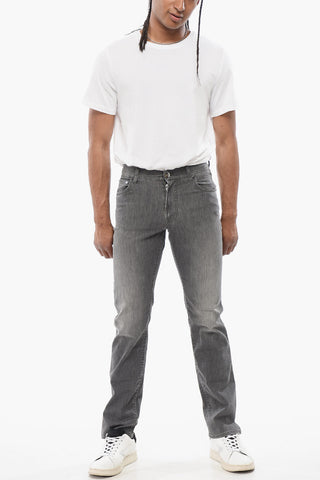 ID Slim-Fit Jeans with 15cm Stone Wash