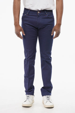 Pantaloni in Cotone Effetto Slavato