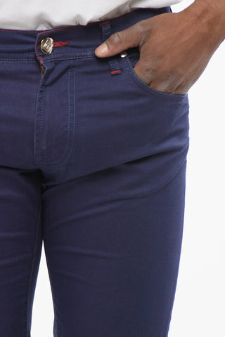 Pantaloni in Cotone Effetto Slavato
