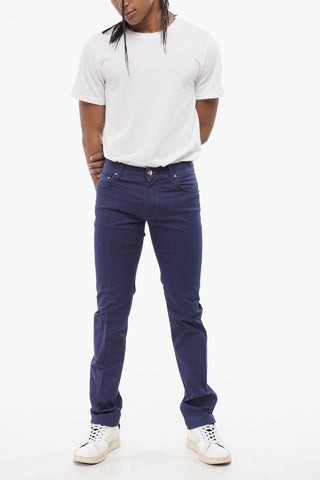 Pantaloni in Cotone Effetto Slavato