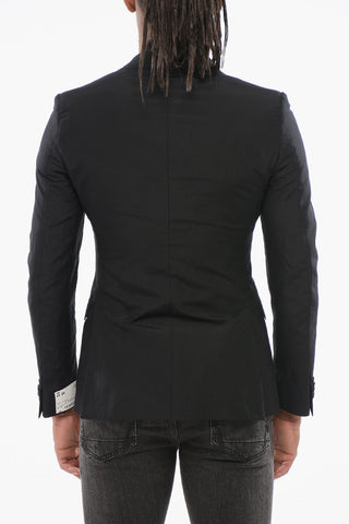 CC COLLECTION Linen and Silk Blend Blazer