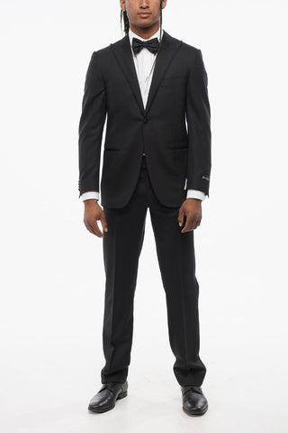 2-teiliger Anzug SMOKING LEADER mit Details aus Satin