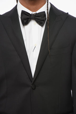 2-teiliger Anzug SMOKING LEADER mit Details aus Satin