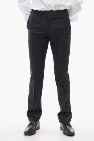 Pantaloni in Lana Vergine con Passanti