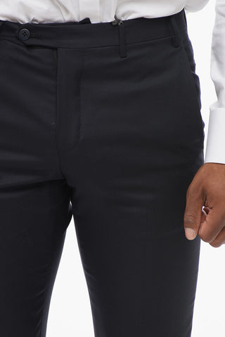 Pantaloni in Lana Vergine con Passanti