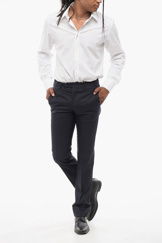 Pantaloni in Lana Vergine con Passanti