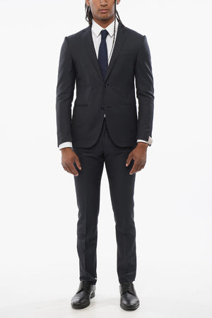 Anzug aus Schurwollmischung CERIMONIA ACADEMY mit Pinpoint-Muster