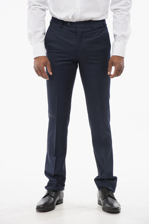 Virgin-Wool Trousers LEADER with Balanced Striped Pattern