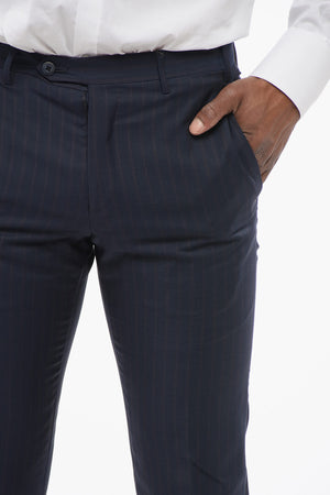 Virgin-Wool Trousers LEADER with Balanced Striped Pattern