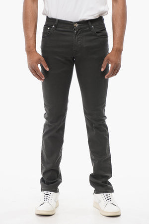 ID Slim-Fit Elasticized Cotton Jeans 16cm