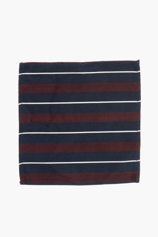 Striped Silk and Cotton Pocket Square