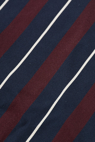Striped Silk and Cotton Pocket Square