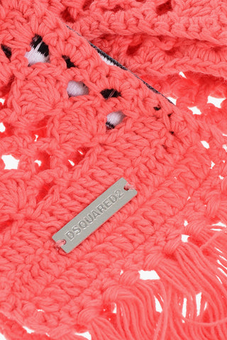 Solid Color Crochet Scarf with Fringes