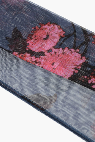 Foulard Slim in Chiffon a Fantasia Floreale