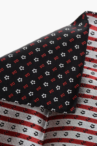 Silk Pocket Square with All-Over Monogram