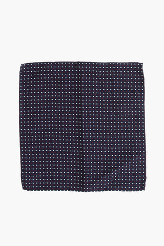 Silk-Blend Geometric Print Pocket Square