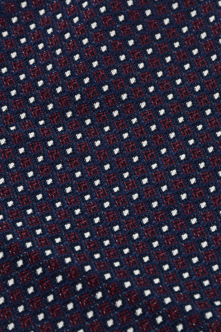 Silk-Blend Geometric Print Pocket Square