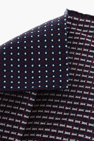 Silk-Blend Geometric Print Pocket Square