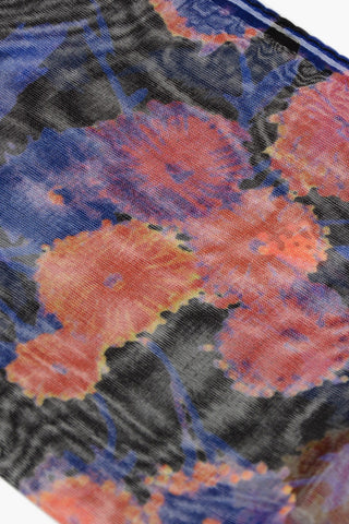 Slim Chiffon Scarf with Floral Print