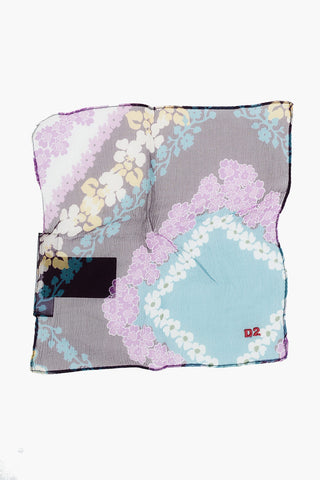 Floral Patterned Silk Pocket Square