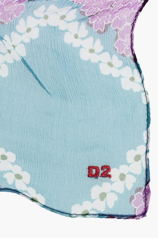 Floral Patterned Silk Pocket Square