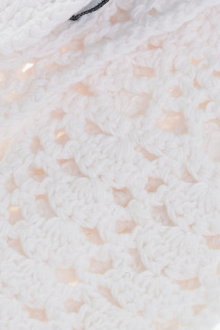 Sciarpa in Crochet a Tinta Unita con Frange