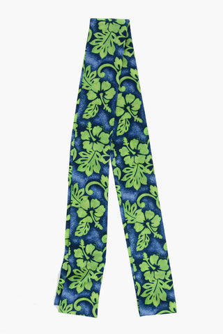 Floral Patterned Silk Slim Foulard