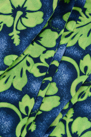 Floral Patterned Silk Slim Foulard