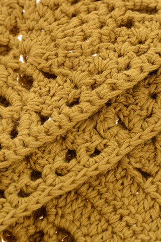 Sciarpa in Crochet a Tinta Unita con Frange