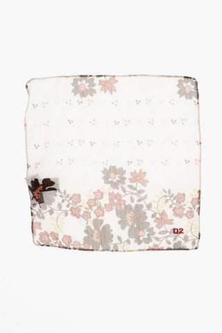 Floral Patterned Cotton and Silk Pocket Square