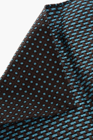Geometrical Patterned Silk Pocket Square
