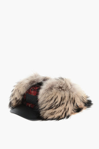 SKI Wool Cap with Real Fur Detail