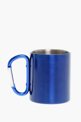Solid Color Steel Mug with Contrasting Logo