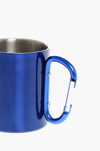 Solid Color Steel Mug with Contrasting Logo