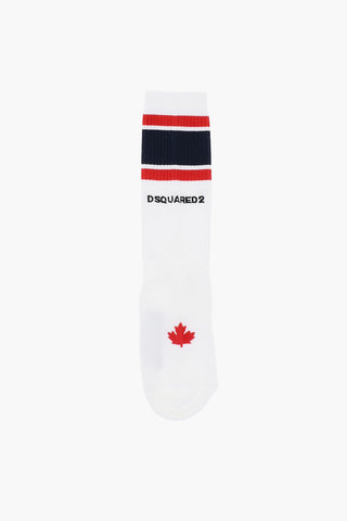 Cotton Blend Mid-Crew Socks with Contrasting Details