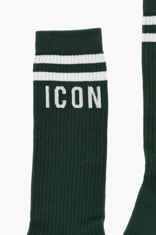 ICON Calzini Lunghi a Costine con Dettagli a Contrasto
