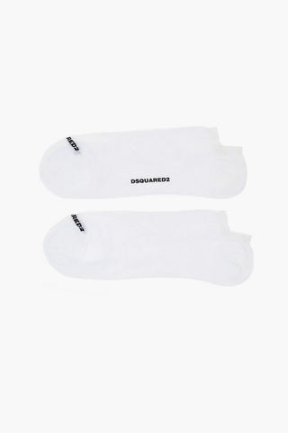 Solid Color Low-Cut Socks with Contrasting Logo