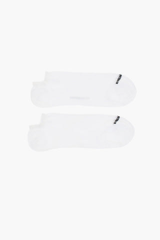 Solid Color Low-Cut Socks with Contrasting Logo