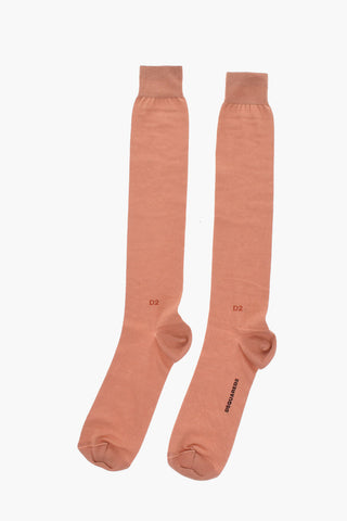 Solid Color Cotton Blend Long Socks