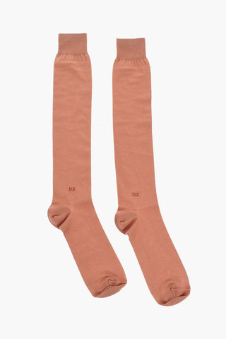 Solid Color Cotton Blend Long Socks