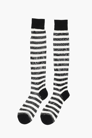 Long Two-Tone Striped Socks