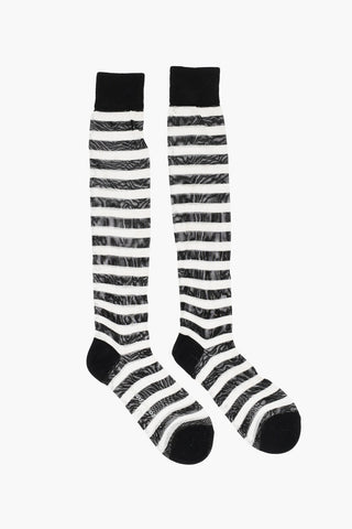 Long Two-Tone Striped Socks