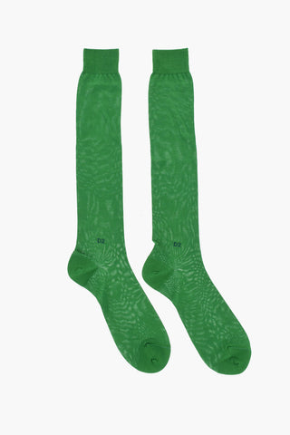 Solid Color Cotton Blend Long Socks
